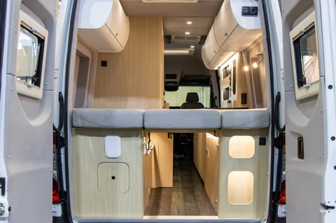 Interior view of a motorhome caravan